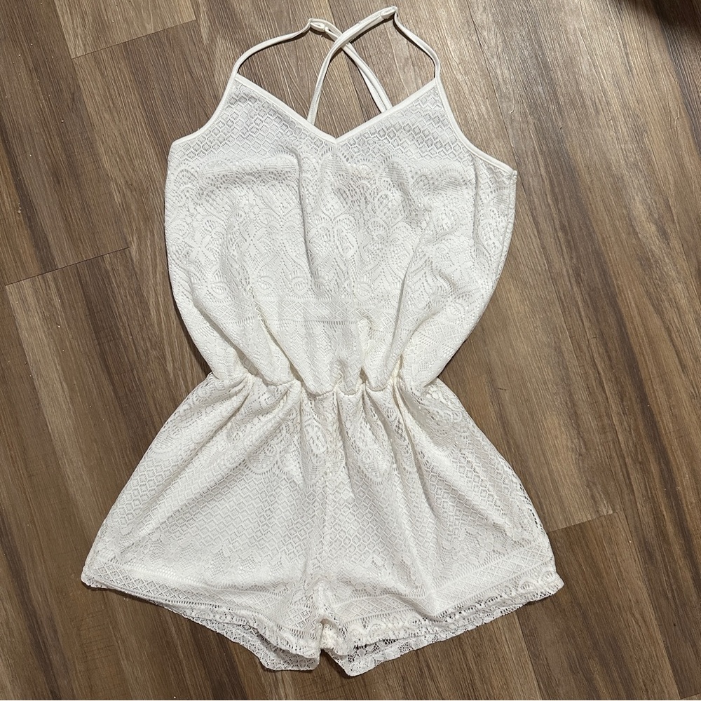 🤍 Bobbie Brooks White Lace Romper - Medium